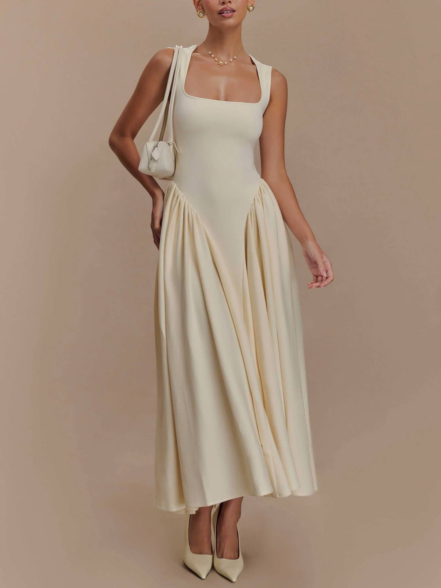 Damen Retro-Kleid mit quadratischem Ausschnitt Jully