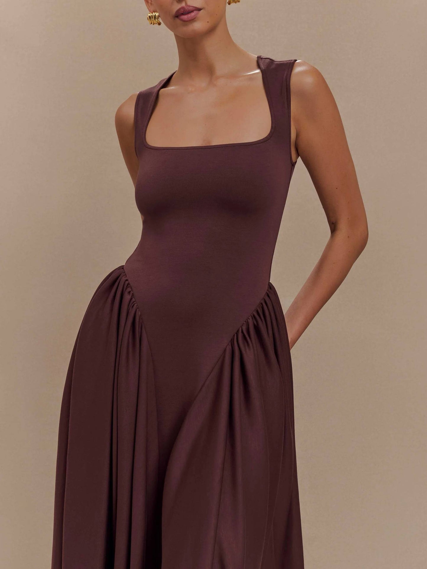Damen Retro-Kleid mit quadratischem Ausschnitt Jully