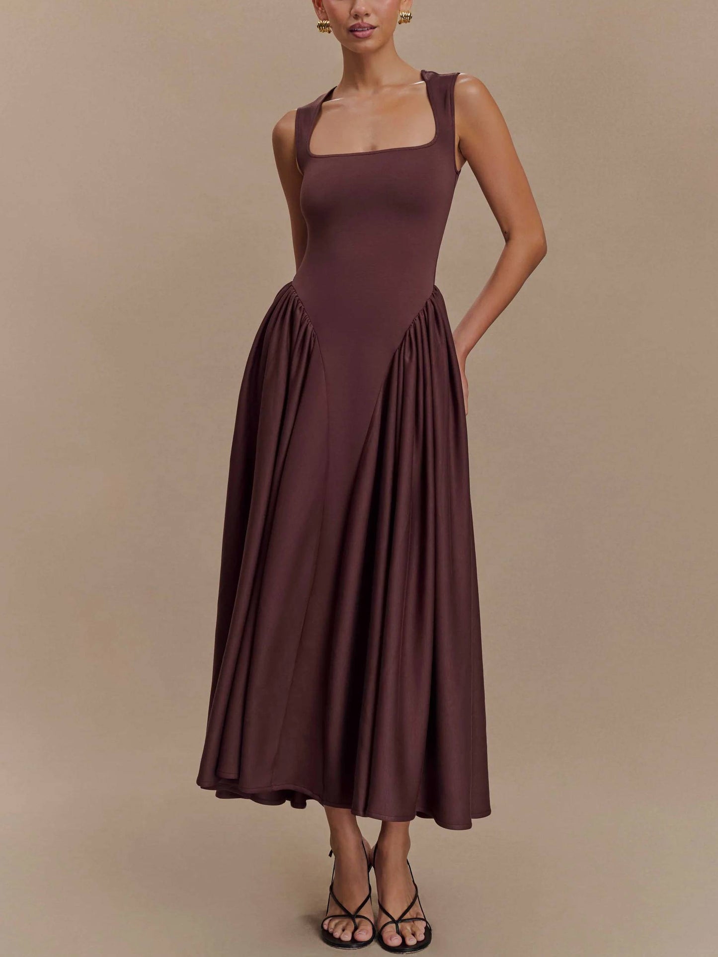 Damen Retro-Kleid mit quadratischem Ausschnitt Jully
