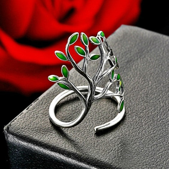 Damen Ring mit verstellbarem Blätterdesign Jully