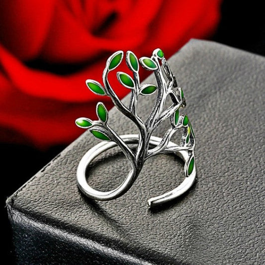 Damen Ring mit verstellbarem Blätterdesign Jully