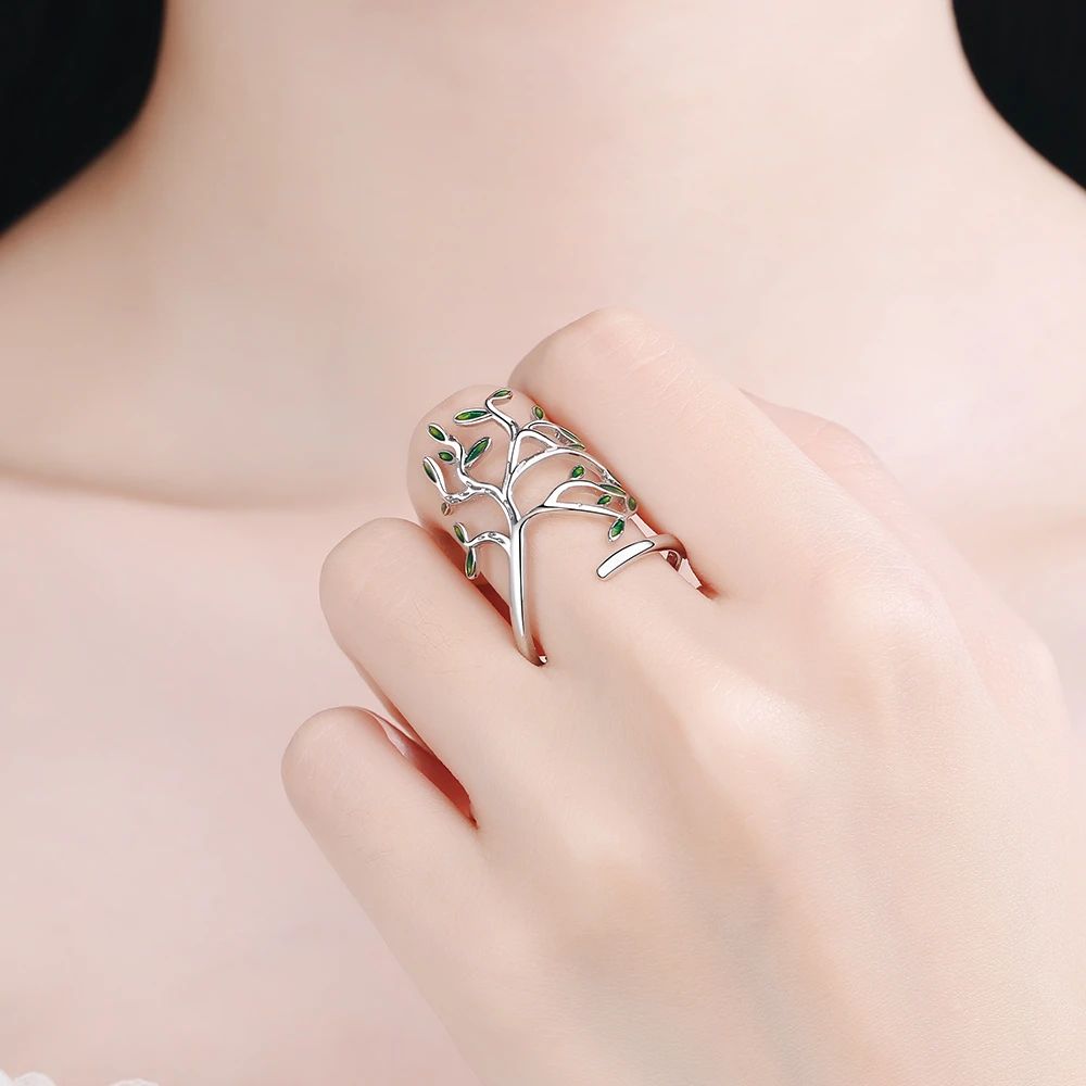 Damen Ring mit verstellbarem Blätterdesign Jully