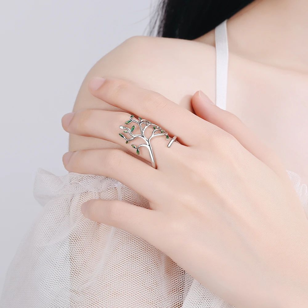 Damen Ring mit verstellbarem Blätterdesign Jully