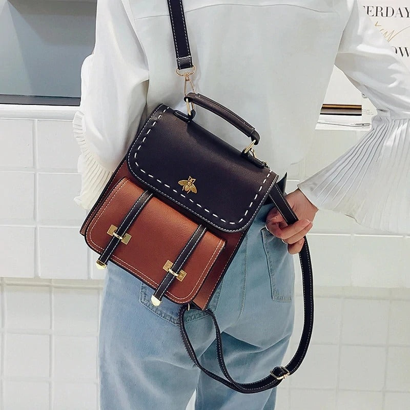 Damen Rucksack aus veganem Leder mit Vintage-Design Jully