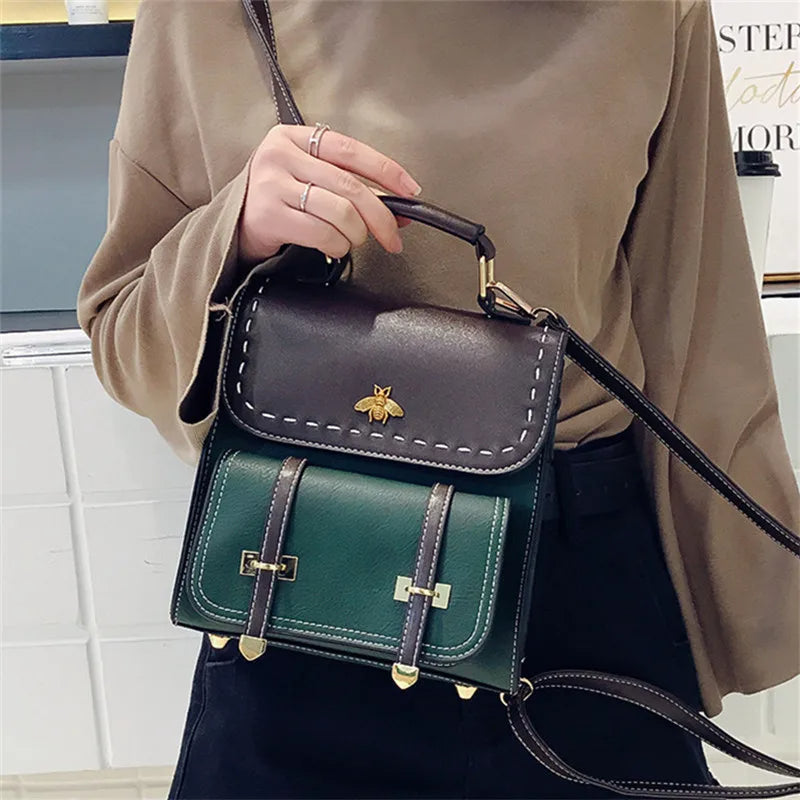 Damen Rucksack aus veganem Leder mit Vintage-Design Jully