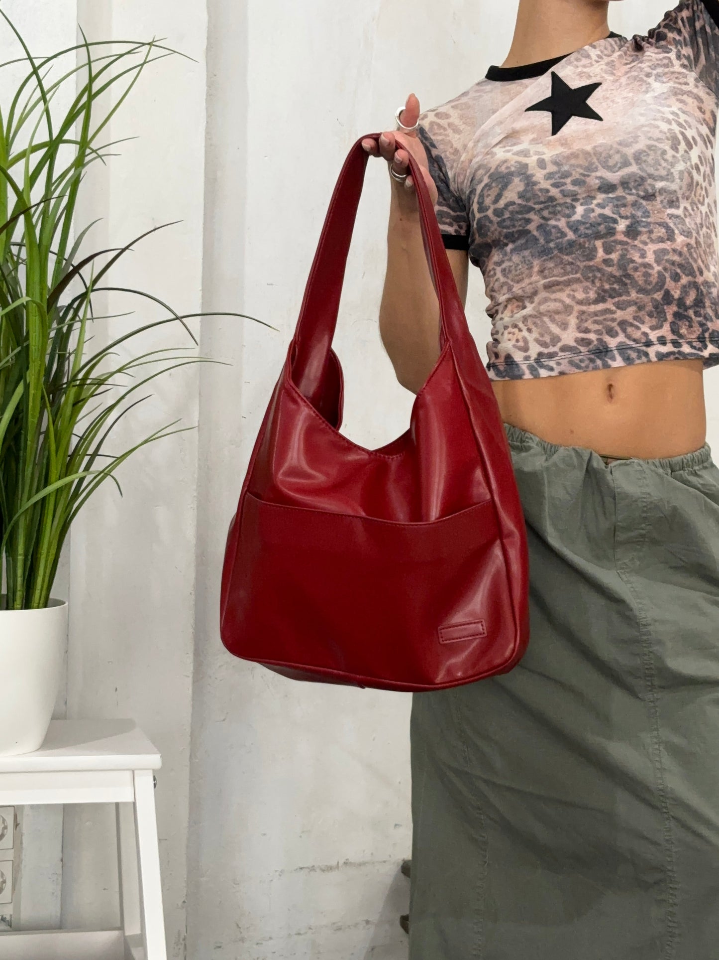 Damen Rucksack mit Reißverschluss aus Kunstleder Jully