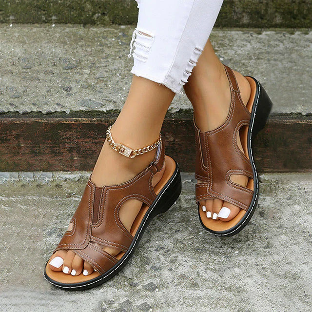 Damen Sandalen aus PU mit mittelhohem Absatz Jully