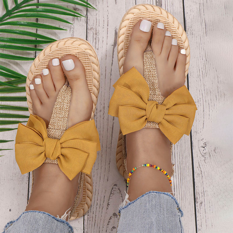 Damen Sandalen mit Fliege aus Canvas Jully