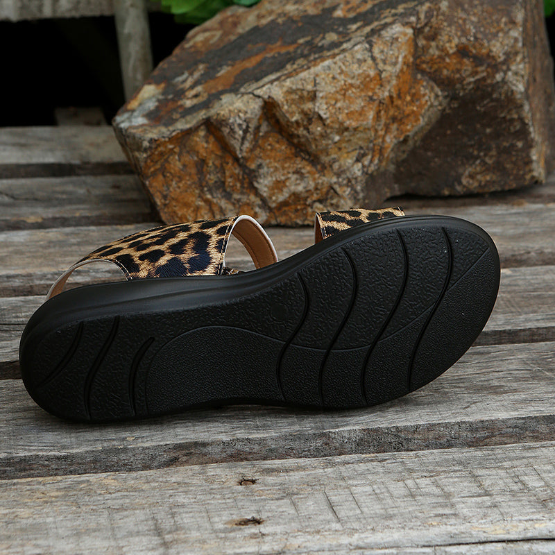 Damen Sandalen mit Klettverschluss aus PU-Leder Jully