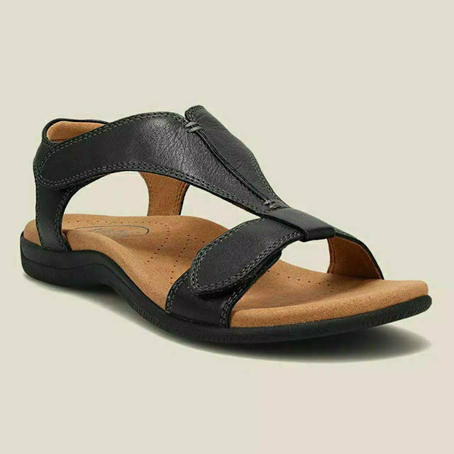 Damen Sandalen mit Klettverschluss in Vintage-Optik Jully