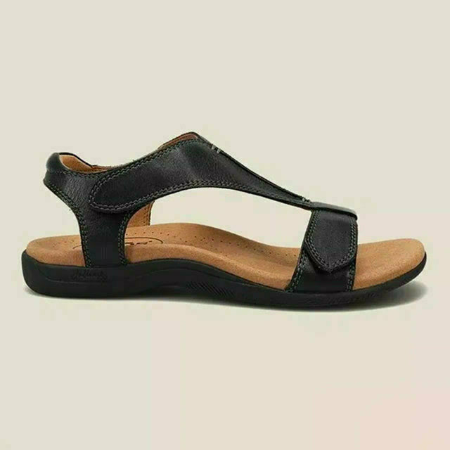 Damen Sandalen mit Klettverschluss in Vintage-Optik Jully