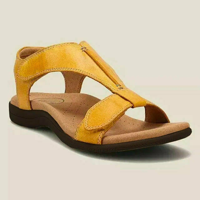 Damen Sandalen mit Klettverschluss in Vintage-Optik Jully
