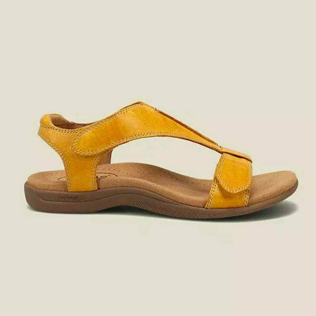 Damen Sandalen mit Klettverschluss in Vintage-Optik Jully