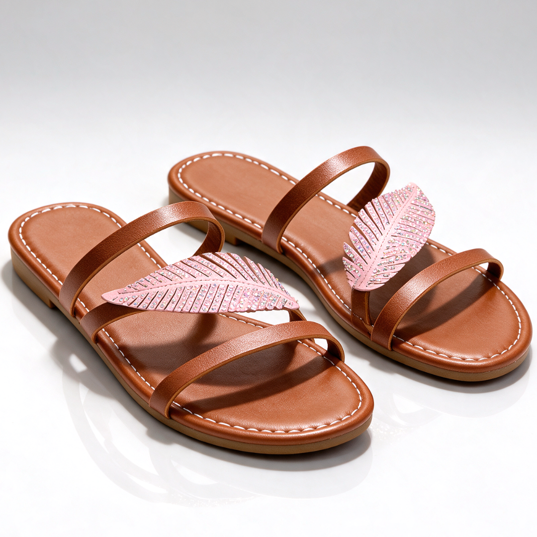 Damen Sandalen mit Kristallapplikation Jully