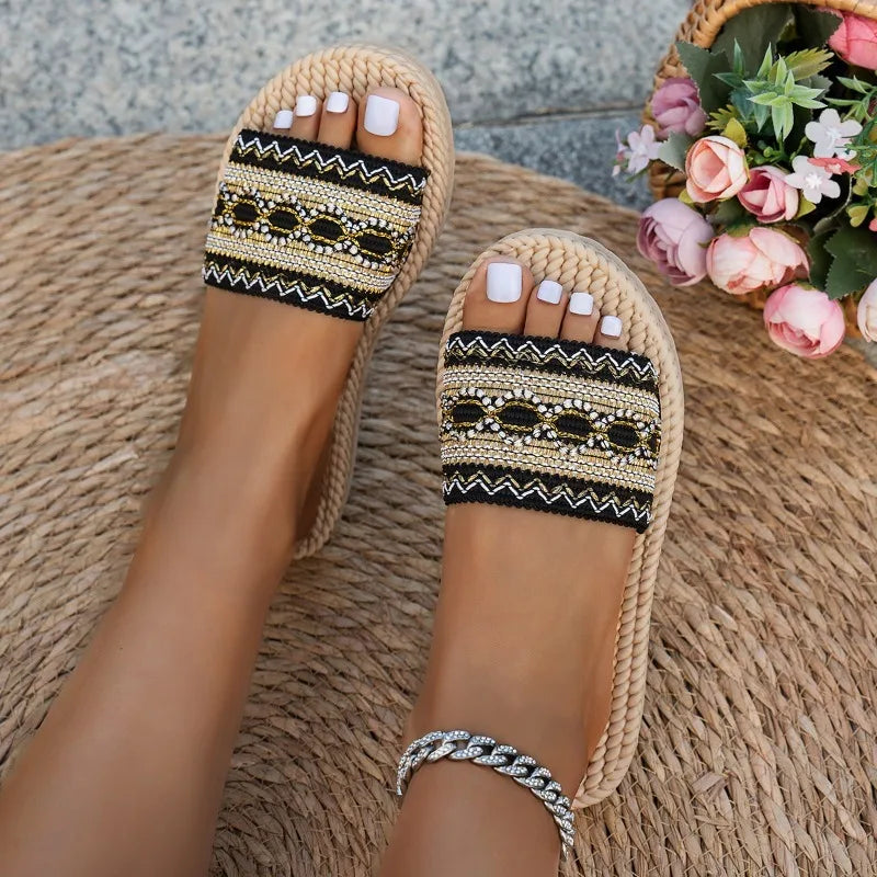 Damen Sandalen mit Quaste Jully