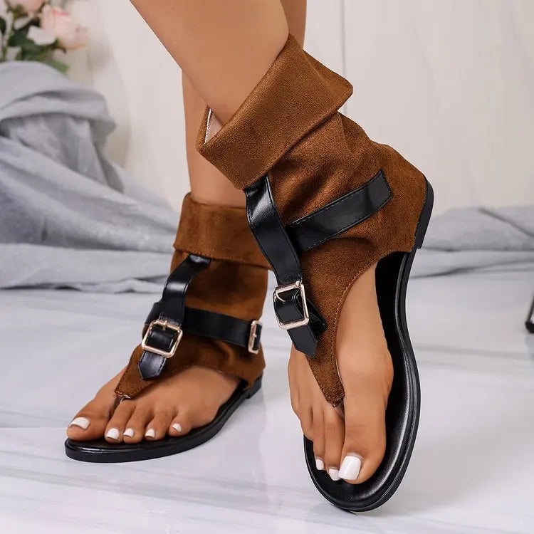 Damen Sandalen mit Wickelsilhouette und verstellbaren Riemen Jully