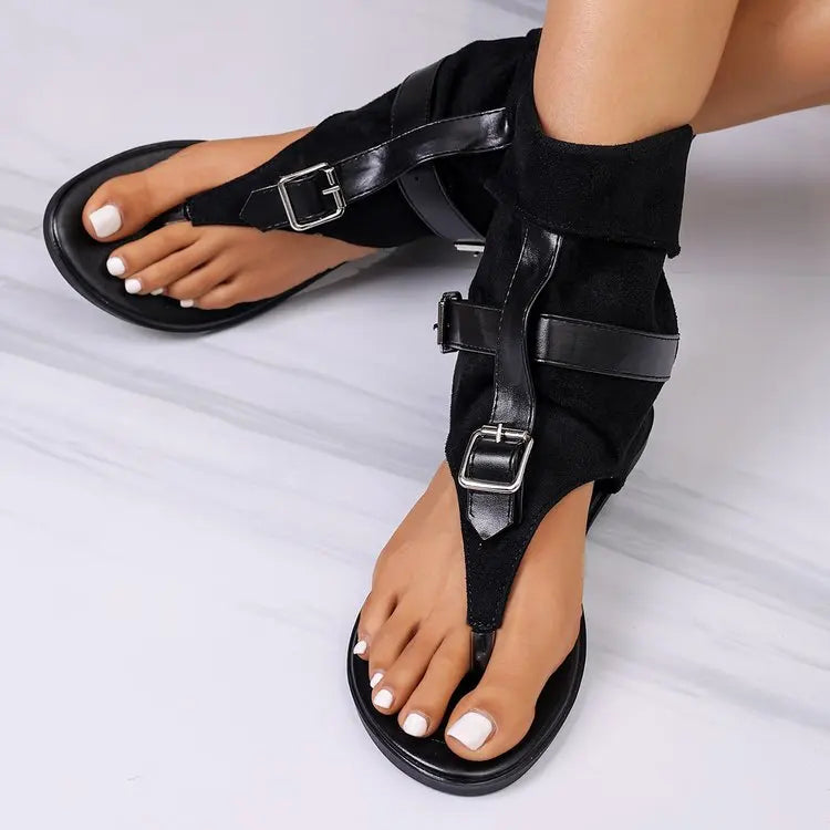 Damen Sandalen mit Wickelsilhouette und verstellbaren Riemen Jully