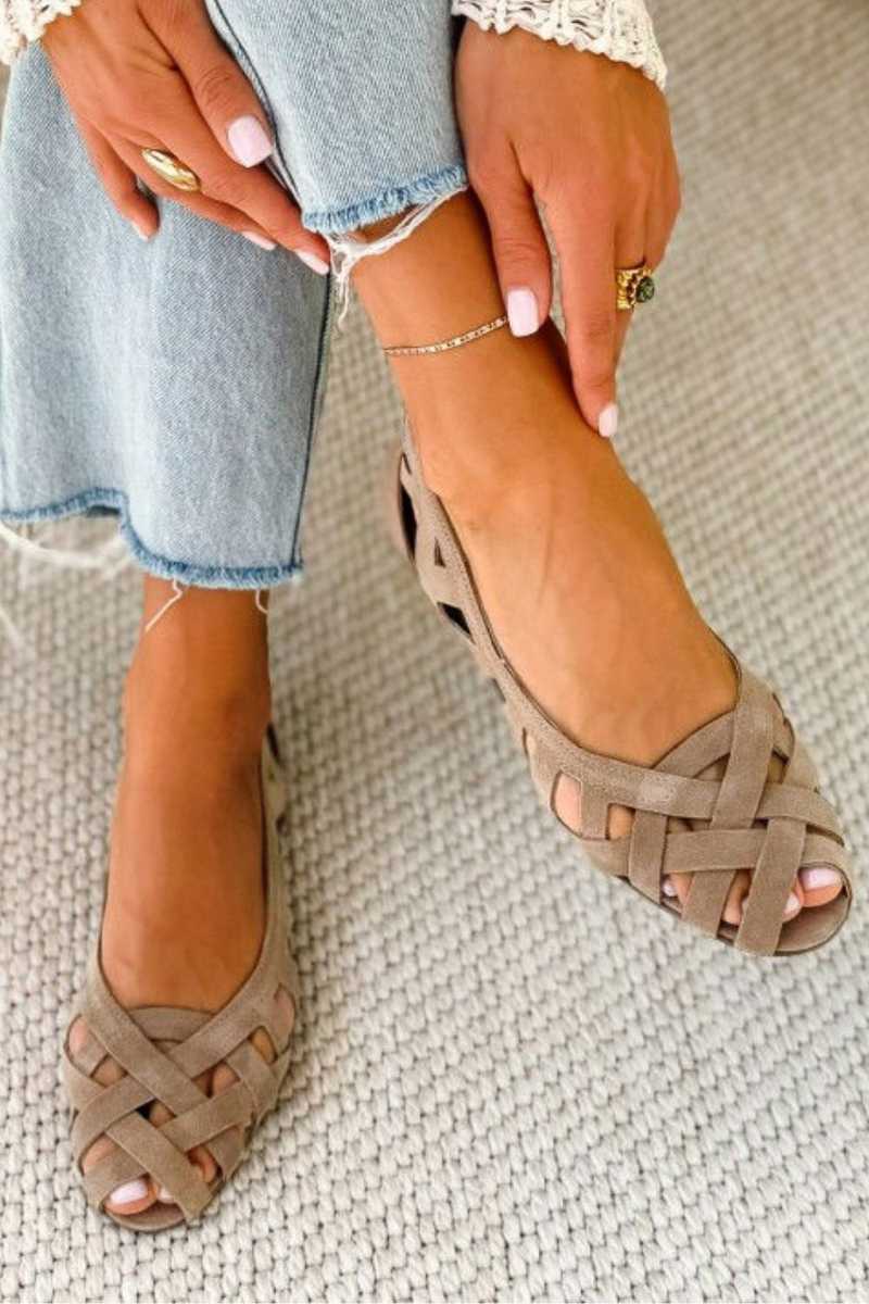 Damen Sandalen mit gewebtem Design und Komfort Jully