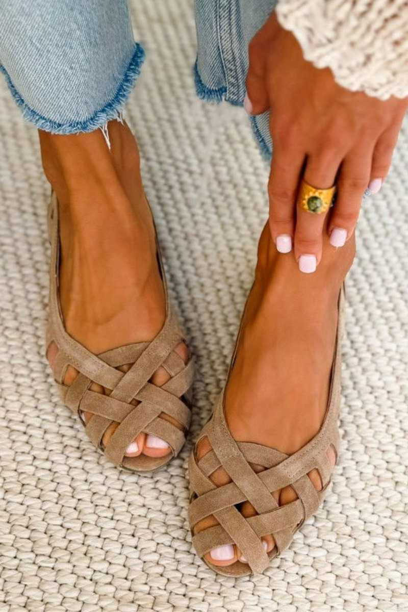 Damen Sandalen mit gewebtem Design und Komfort Jully