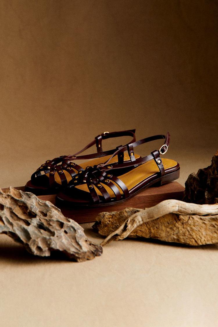 Damen Sandalen mit gewebten Riemen Jully