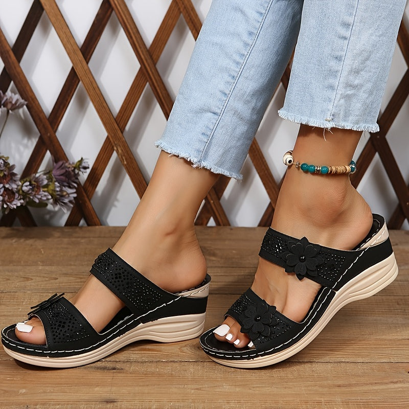 Damen Sandalen mit hohem Keilabsatz Jully