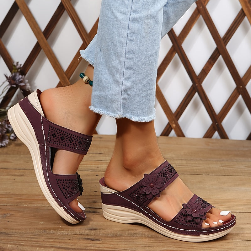 Damen Sandalen mit hohem Keilabsatz Jully