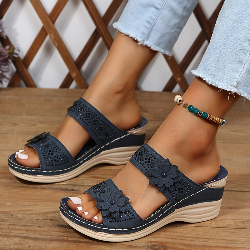 Damen Sandalen mit hohem Keilabsatz Jully