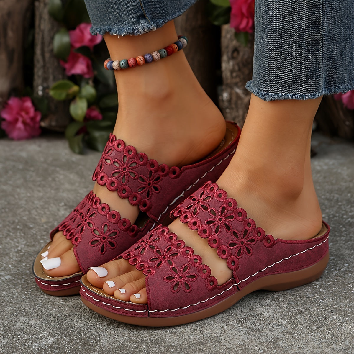 Damen Sandalen mit rutschfester Sohle Jully