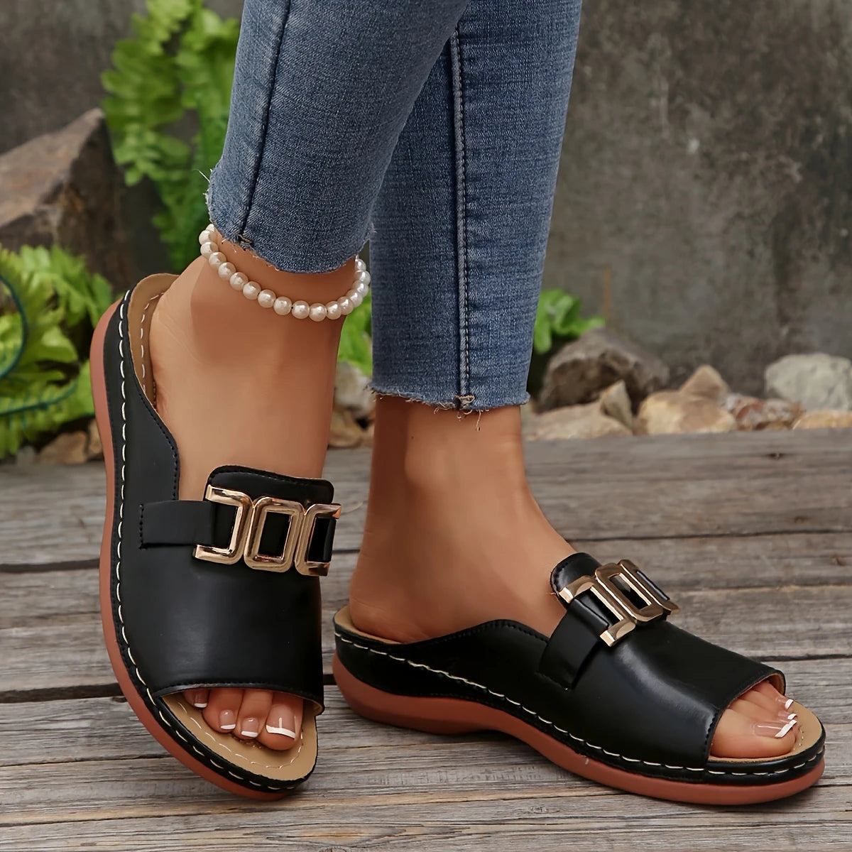 Damen Sandalen mit rutschfester Sohle Jully