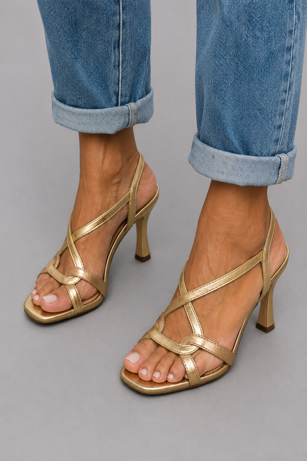 Damen Sandalen mit überkreuzten Riemen Jully