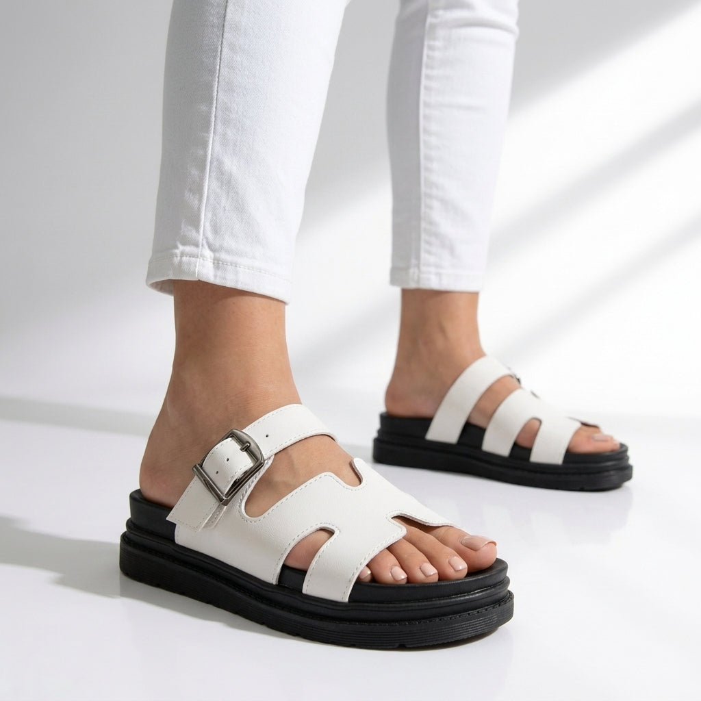 Damen Sandalen mit verstellbarem Riemen Jully
