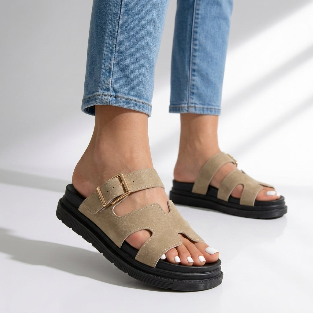 Damen Sandalen mit verstellbarem Riemen Jully