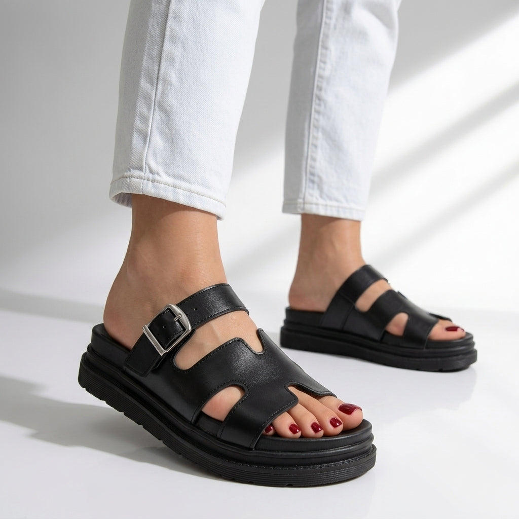 Damen Sandalen mit verstellbarem Riemen Jully