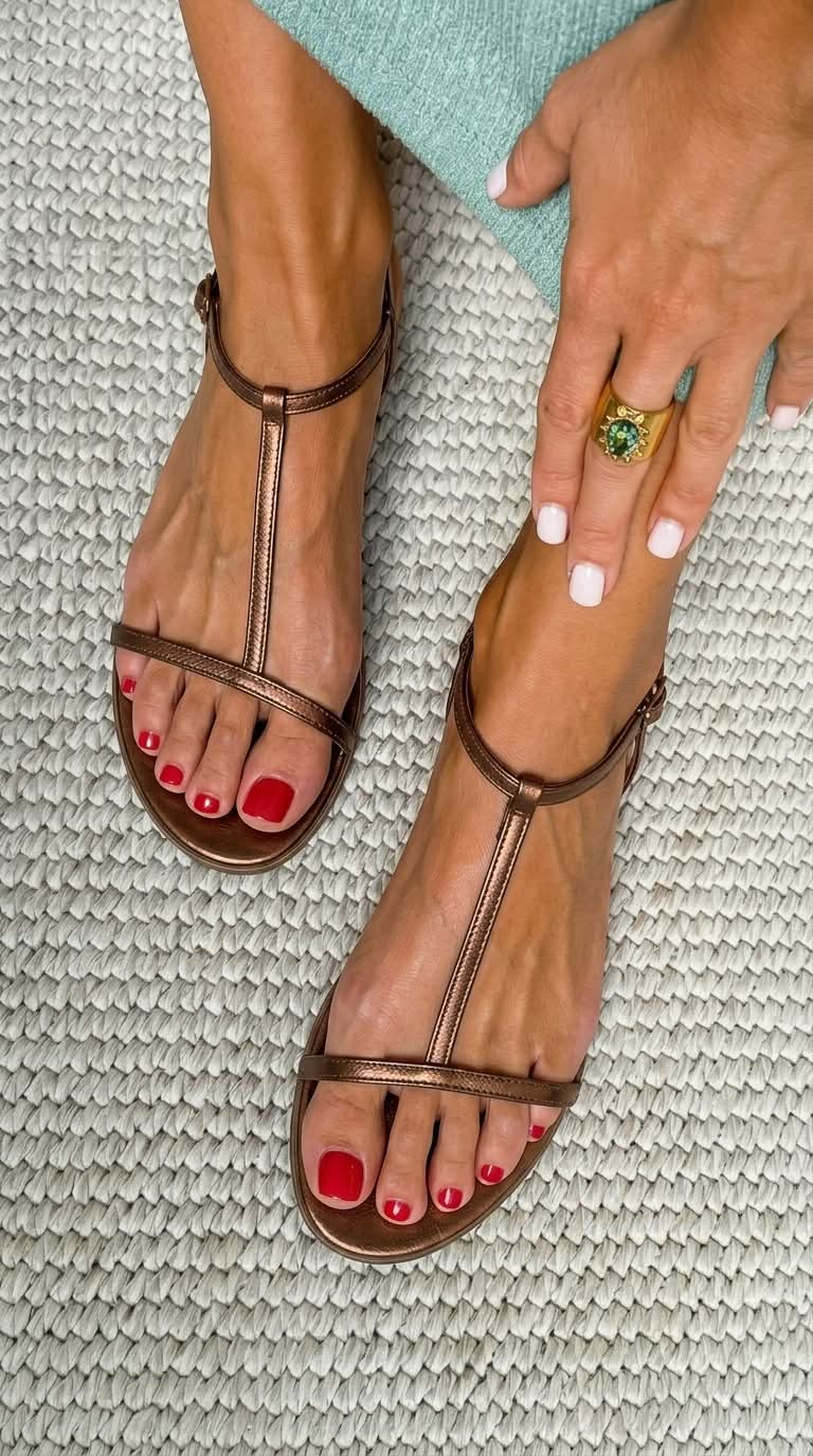 Damen Sandalen mit zarten Riemen Jully