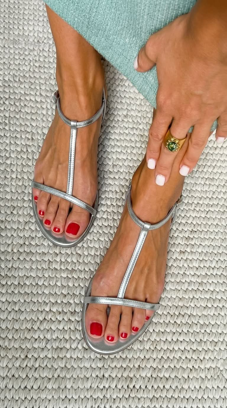 Damen Sandalen mit zarten Riemen Jully