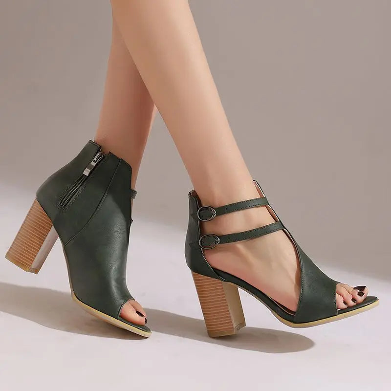 Damen Sandalen mit zwei Schnallenriemen Jully