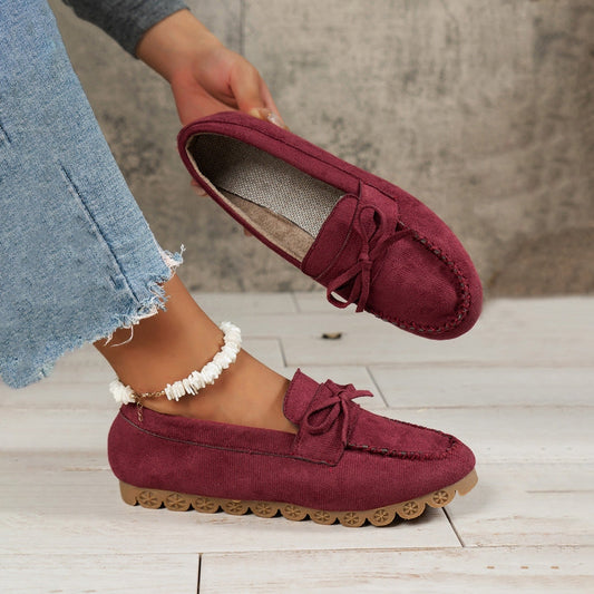 Damen Schlupfschuhe aus Segeltuch mit flachem Absatz Jully