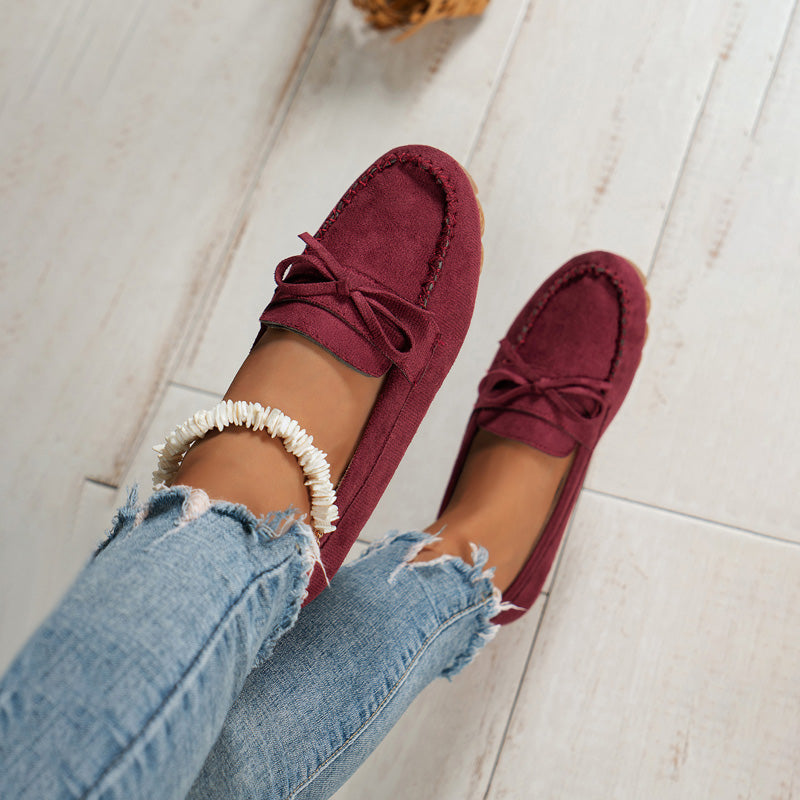 Damen Schlupfschuhe aus Segeltuch mit flachem Absatz Jully
