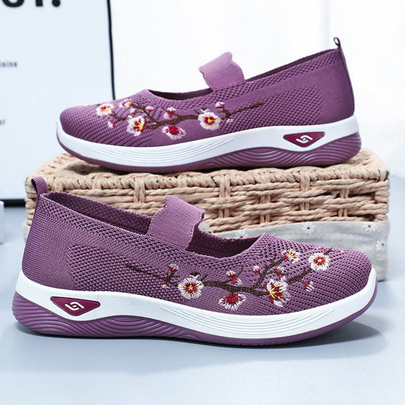 Damen Schuhe mit Blumenstickerei Jully