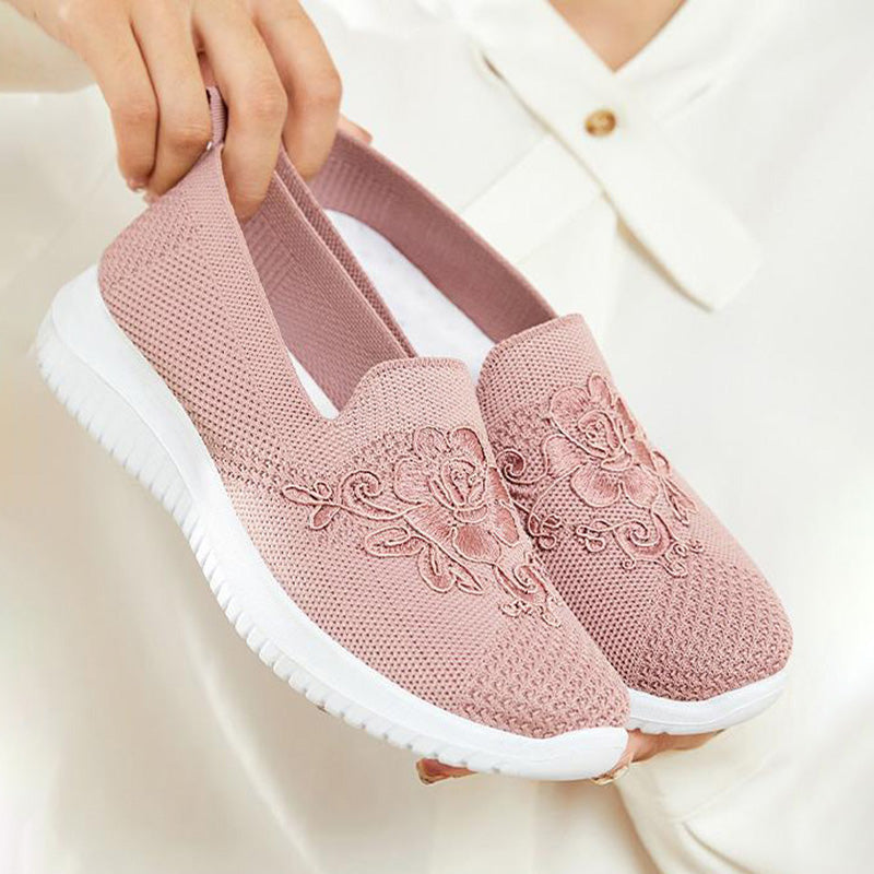 Damen Schuhe mit Blumenstickerei Jully