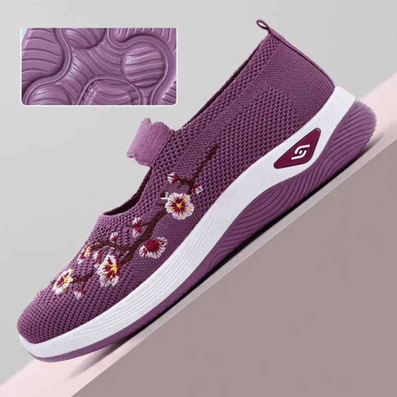 Damen Schuhe mit Blumenstickerei Jully