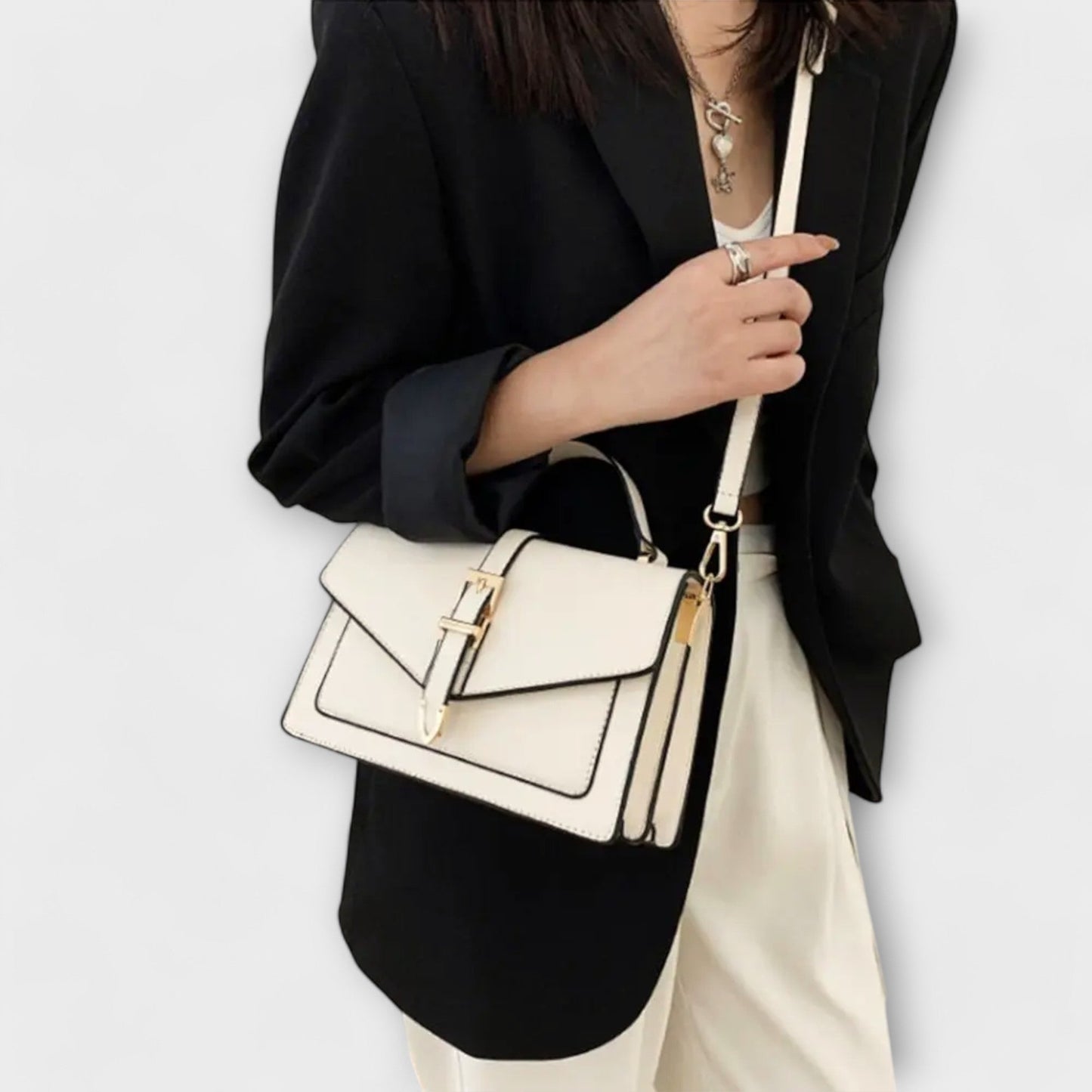 Damen Schultertasche aus PU-Leder mit klassischem Design Jully