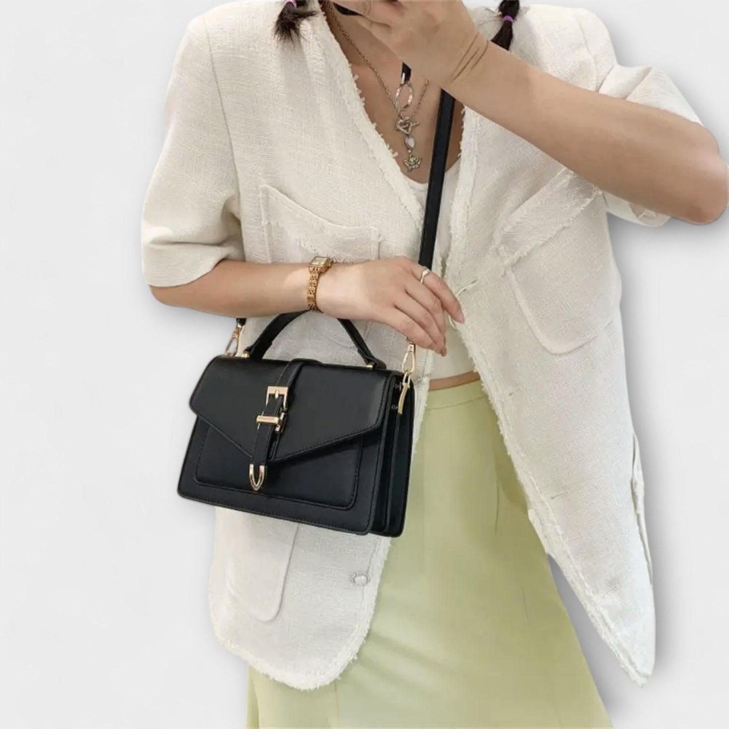 Damen Schultertasche aus PU-Leder mit klassischem Design Jully