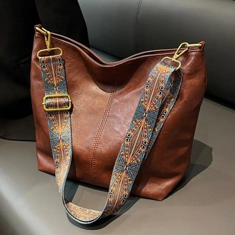 Damen Schultertasche aus PU mit Reißverschluss Jully