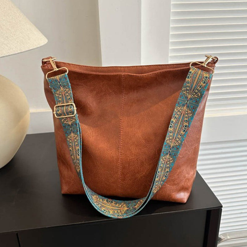Damen Schultertasche aus PU mit Reißverschluss Jully
