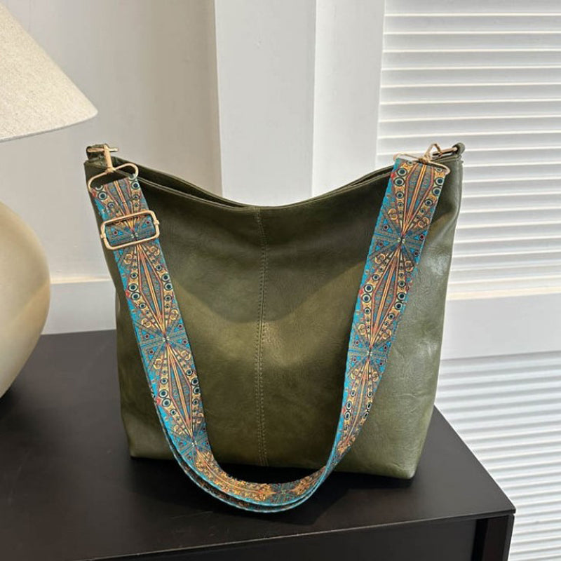 Damen Schultertasche aus PU mit Reißverschluss Jully
