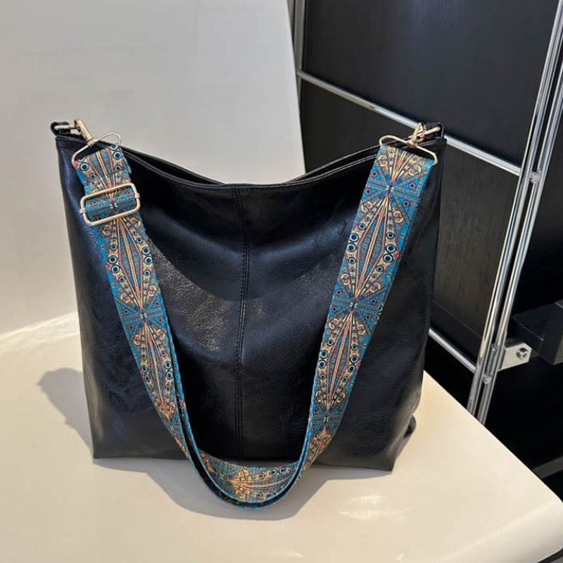 Damen Schultertasche aus PU mit Reißverschluss Jully