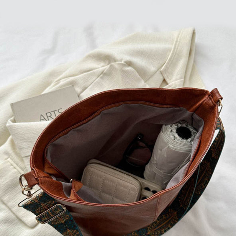 Damen Schultertasche aus PU mit Reißverschluss Jully