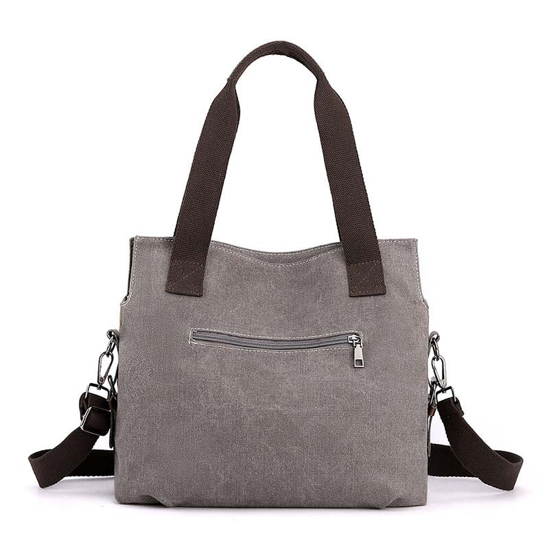 Damen Schultertasche aus Segeltuch mit Kontrastdetails Jully
