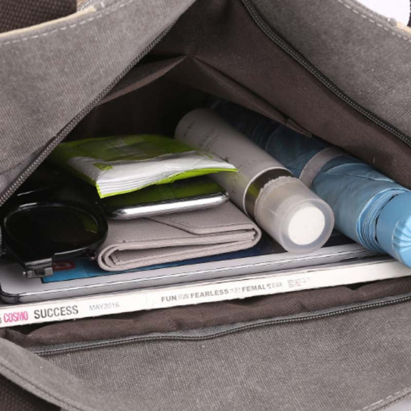 Damen Schultertasche aus Segeltuch mit Kontrastdetails Jully